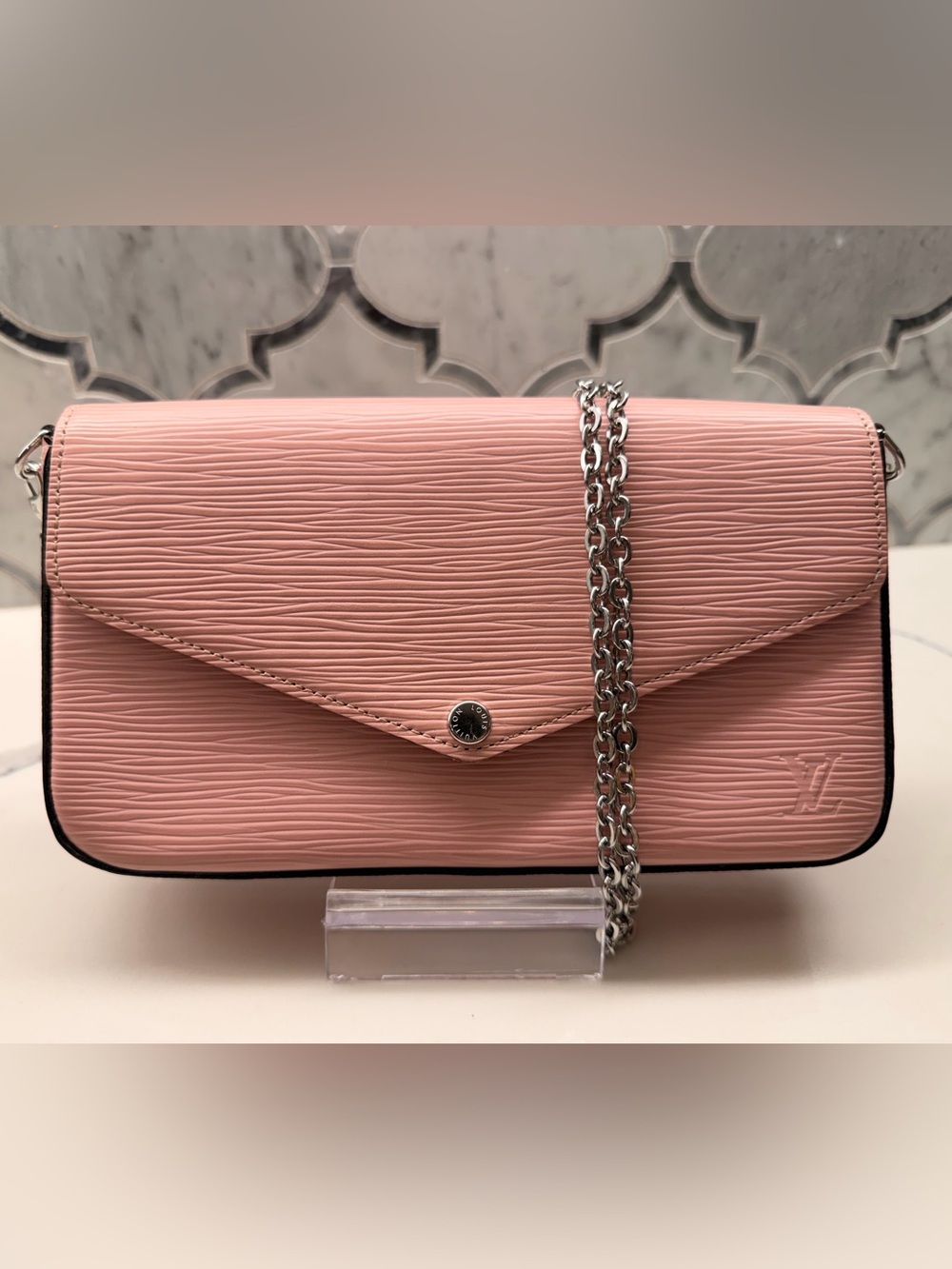 Louis Vuitton Pink Epi Pochette Felicie